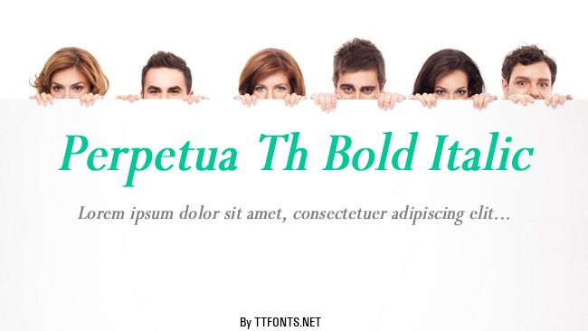 Perpetua Th Bold Italic example